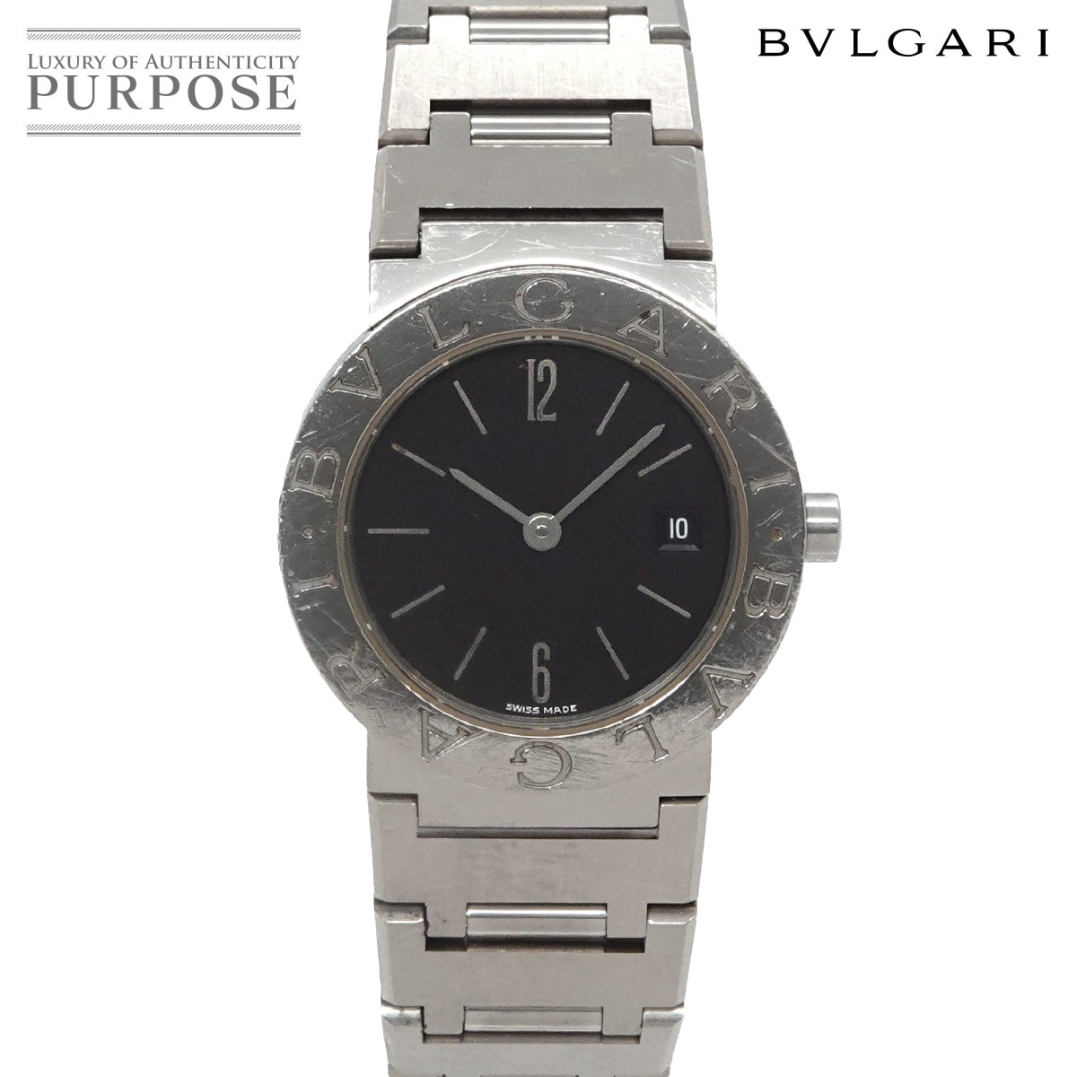 BVLGARI ブルガリブルガリ BB26SSD ヴィンテージ レディース 腕時計 デイト ブラック クォーツ ウォッチ ブルガリ 90324178