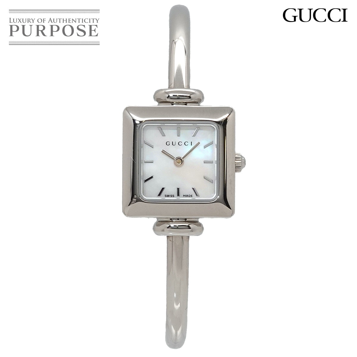 GUCCI レディース 腕時計 バングル ウォッチ 1900L YA019518 ホワイトシェル クォーツ ウォッチ グッチ 90325052