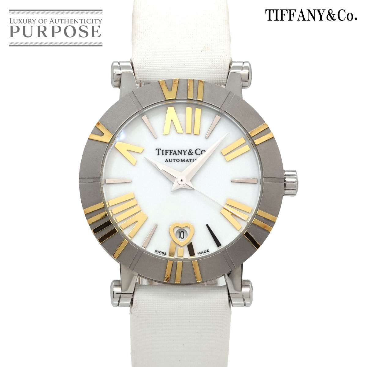 TIFFANY&Co. アトラス コンビ 34876045 メンズ 腕時計 デイト シルバー