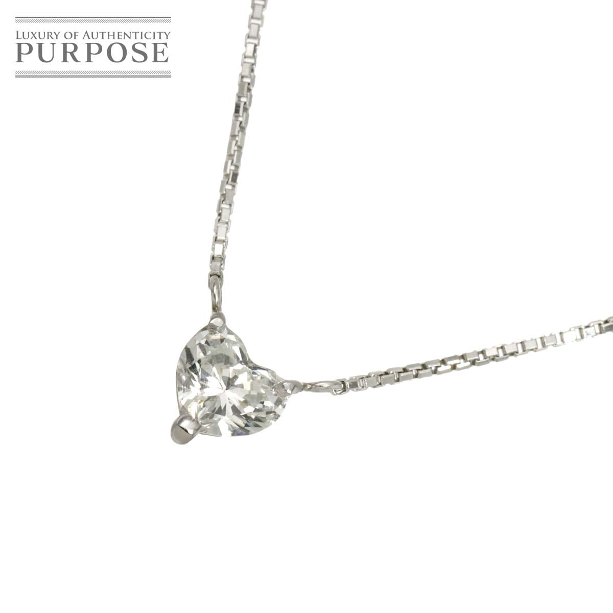 ダイヤ 0.39ct ネックレス 40.5cm Pt プラチナ Diamond Necklace 90321344