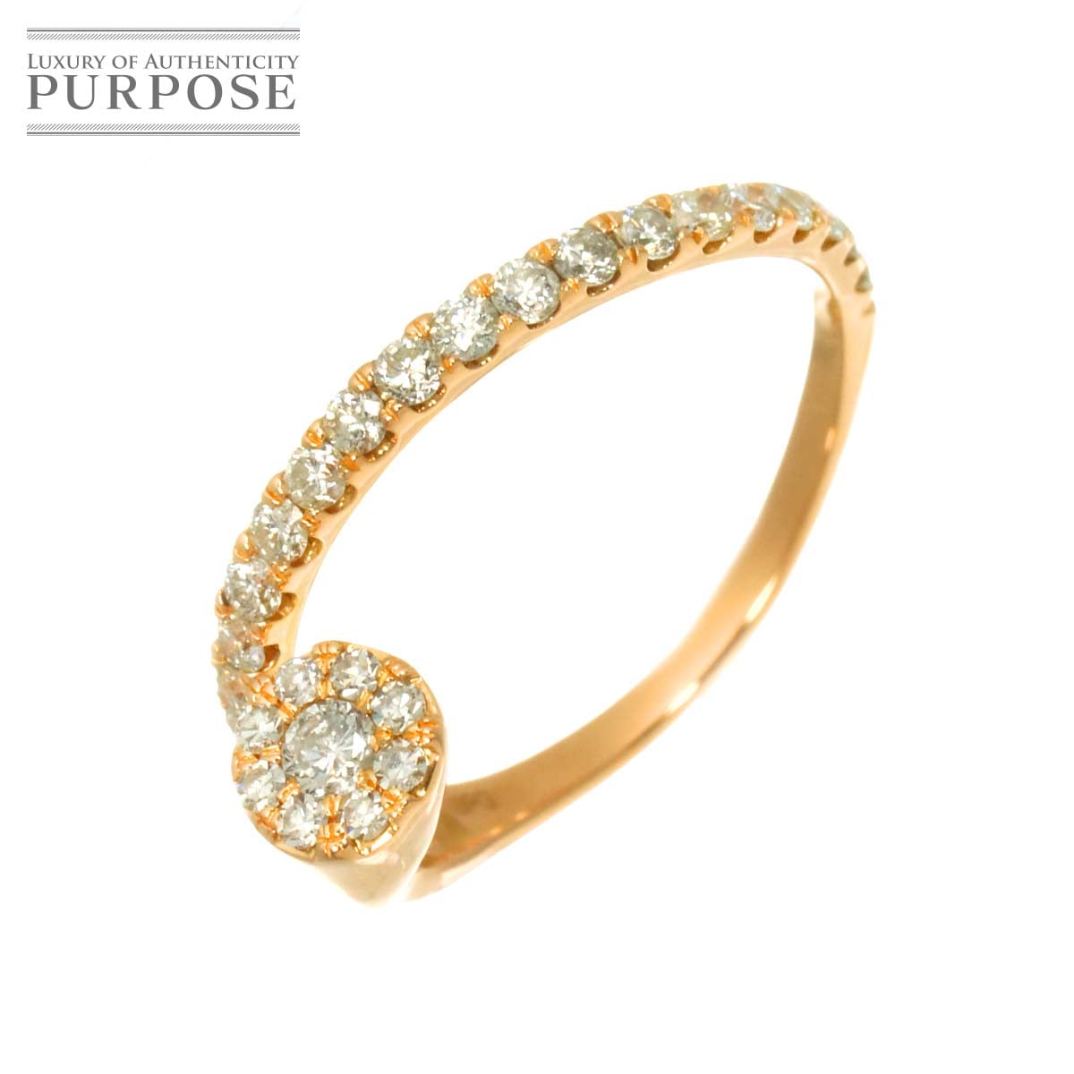 リング 12.5号 ダイヤ 0.50ct K18 PG ピンクゴールド 750 指輪 Diamond Ring 90323721