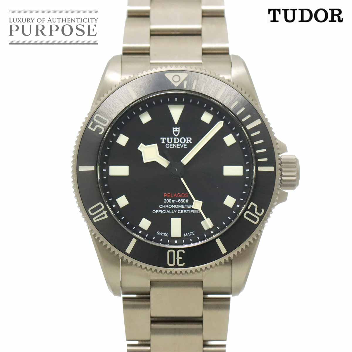 TUDOR ペラゴス39 25407N メンズ 腕時計 ブラック オートマ 自動巻き ウォッチ Pelagos チューダー チュードル 90325400