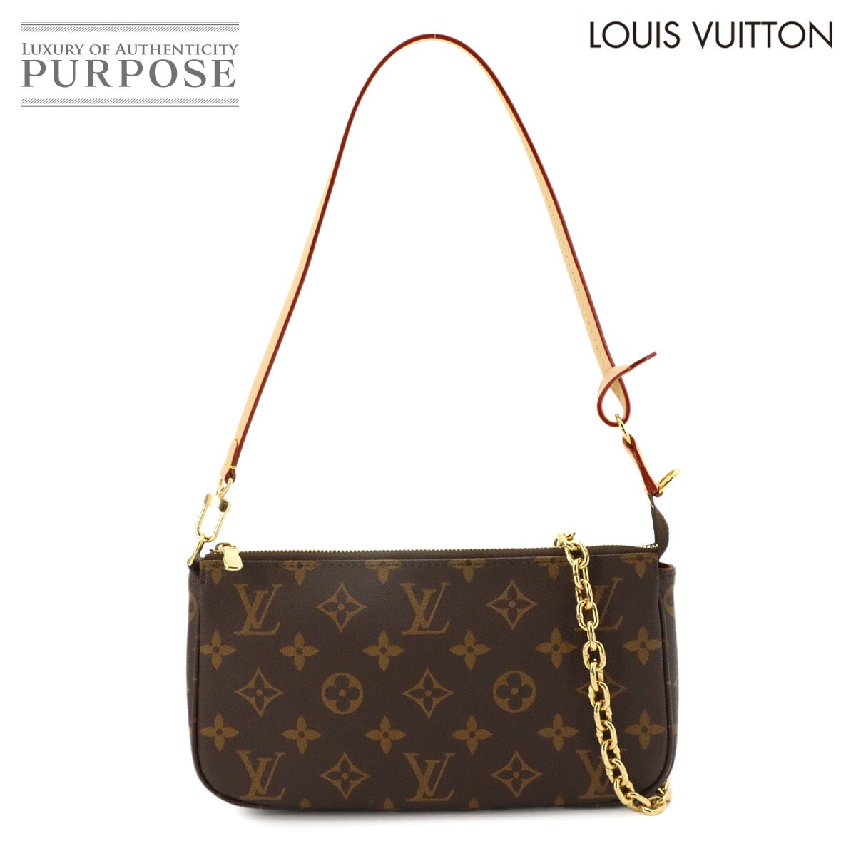 LOUIS VUITTON モノグラム ネヴァーフル PM トート バッグ ブラウン