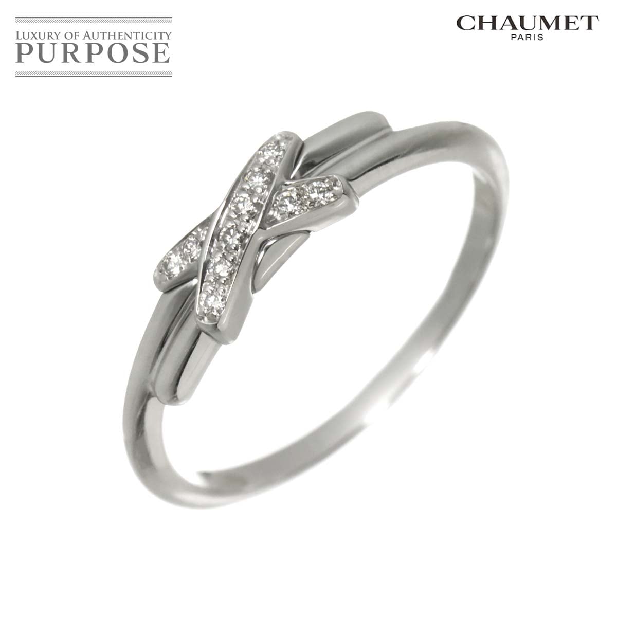 CHAUMET ジュ ドゥ リアン #49 リング ダイヤ K18 WG ホワイトゴールド 750 指輪 Jeux de Liens Ring【証明書付き】 ショーメ 90319383