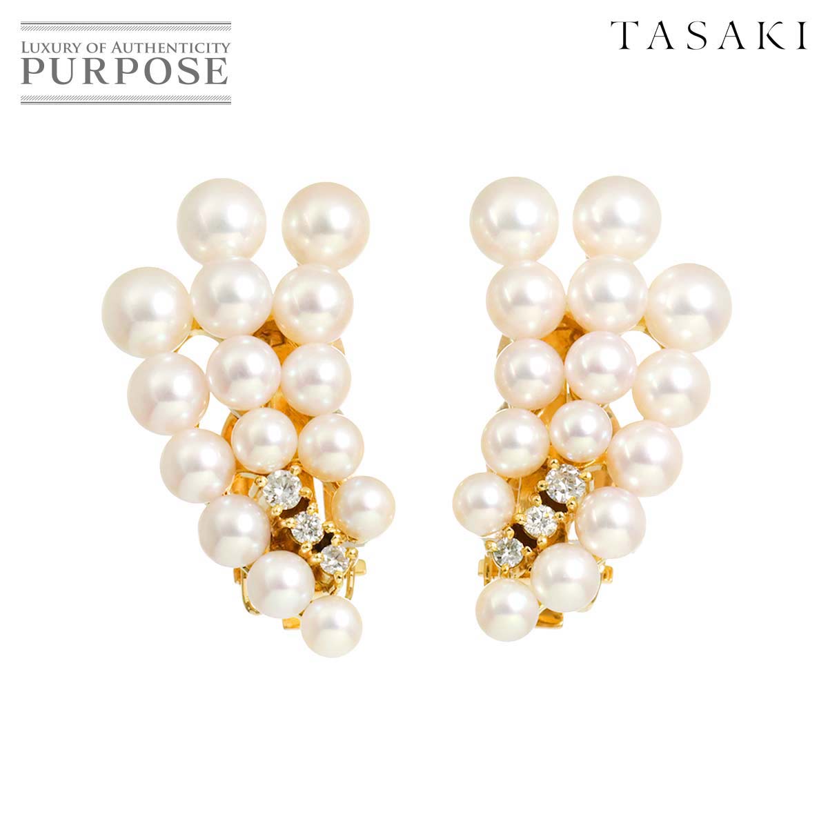 TASAKI ベビーパール 3.7-3.5mm イヤリング K18 YG イエローゴールド 