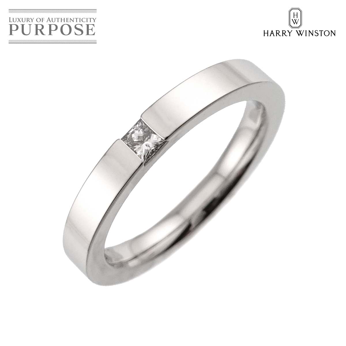 HARRY WINSTON プリンセスカット 9号 リング ダイヤ Pt プラチナ 指輪 Diamond Ring ハリーウィンストン 90322719