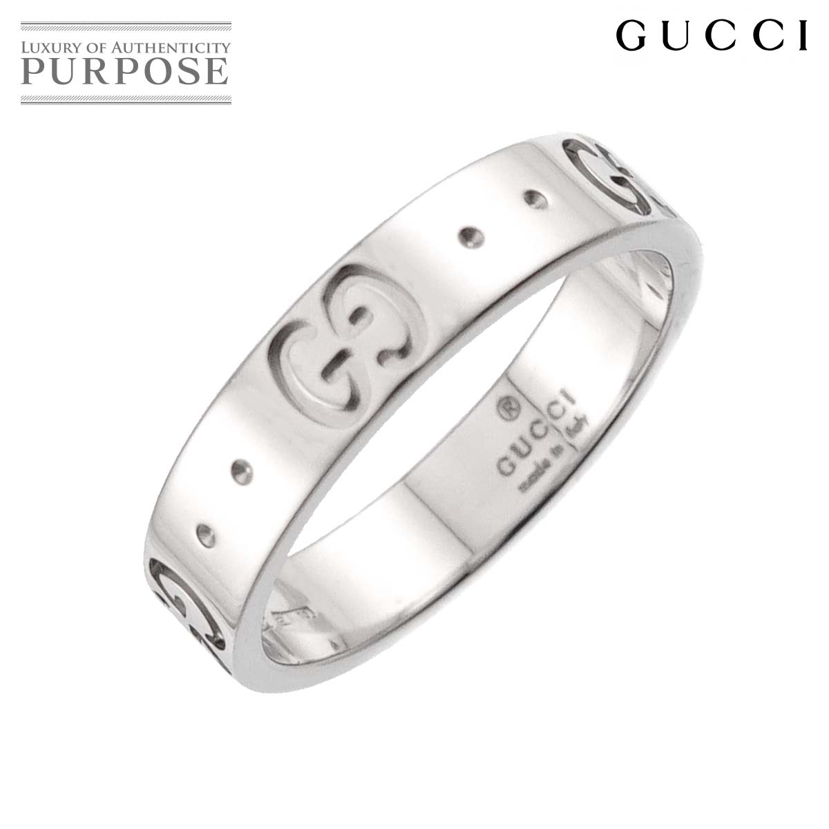 GUCCI アイコン #11 リング ダイヤ K18 WG ホワイトゴールド 750 指輪