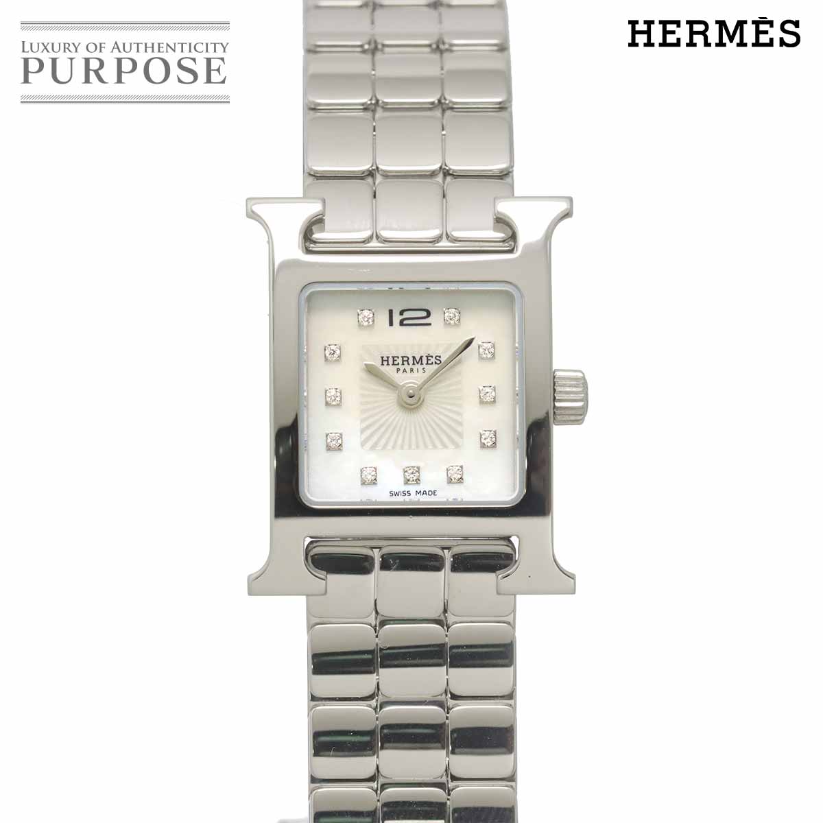 HERMES レディース 時計 HERMES Hウォッチ HH1 210 レディース 腕時計 ピンク クォーツ