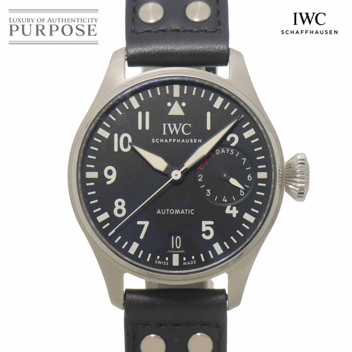 IWC ビッグパイロットウォッチ IW500912 デイト メンズ 腕時計 ブラック 自動巻き インターナショナル ウォッチ カンパニー Big Pilot Watch 90326046