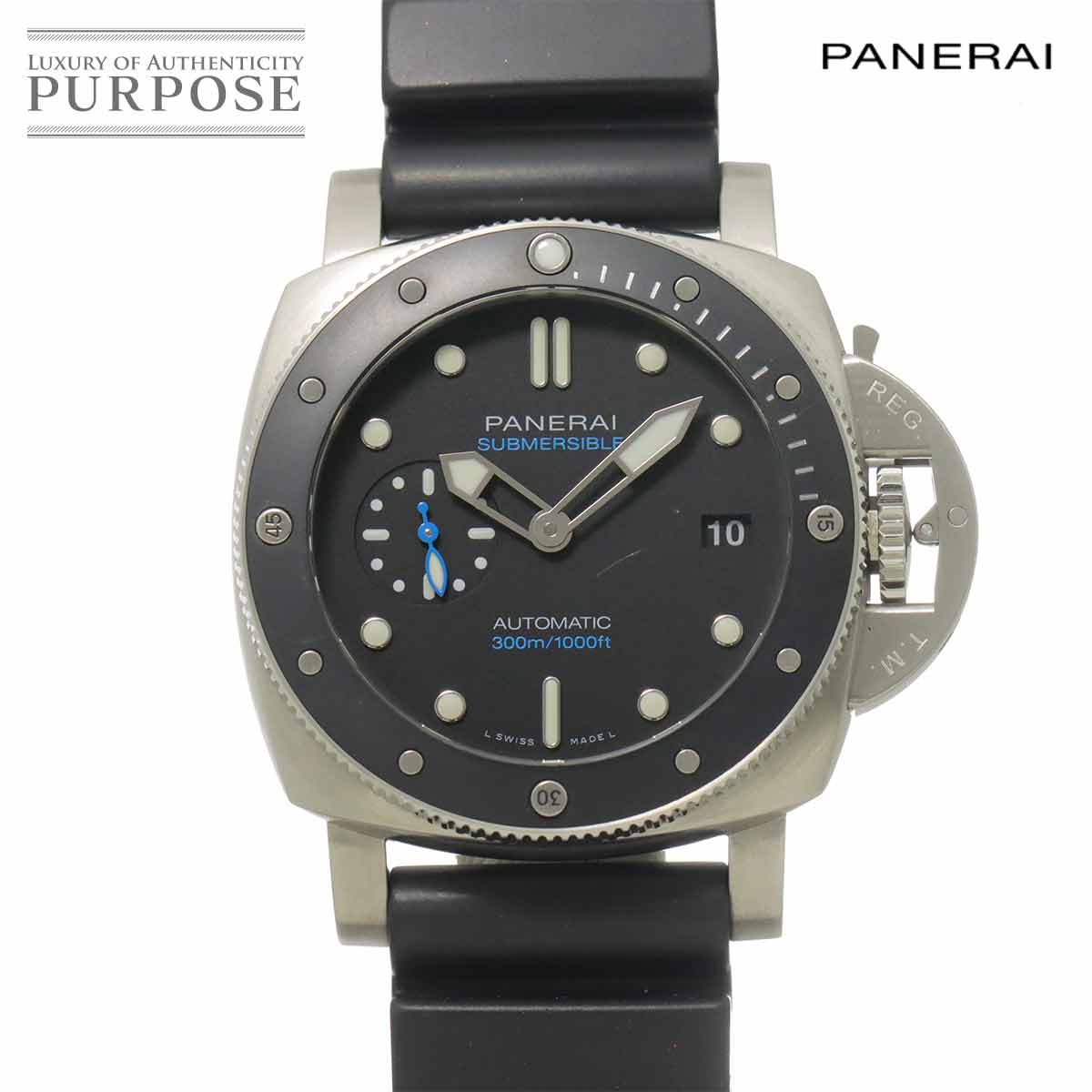 PANERAI サブマーシブル PAM00683 メンズ 腕時計 デイト ブラック オートマ 自動巻き ウォッチ Submersible パネライ 90326049