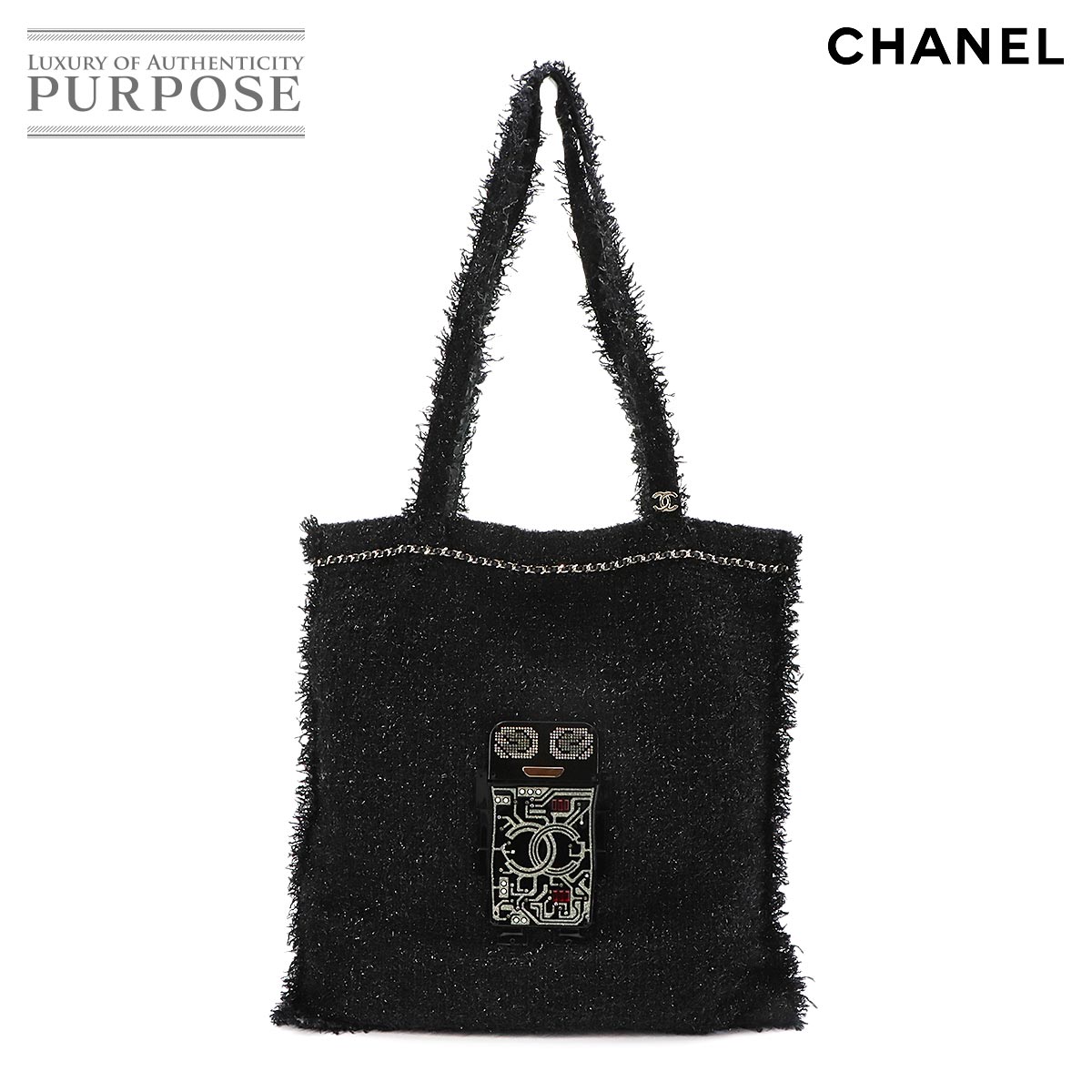CHANEL カンボンライン ミディアム トート バッグ カーフスキン