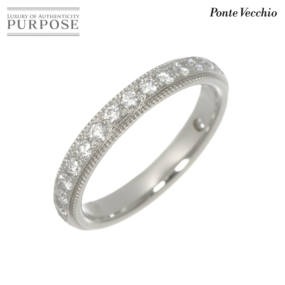 Ponte Vecchio 6.5号 リング ダイヤ 0.26ct Pt プラチナ 指輪 Diamond Ring ポンテヴェキオ 90319442