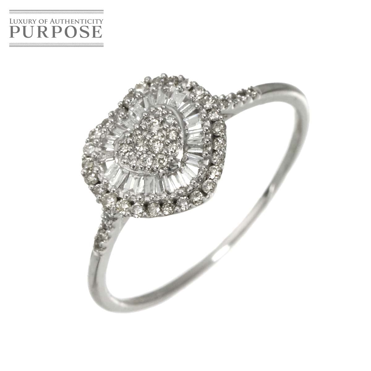 リング 11.5号 ダイヤ 0.25ct K18 WG ホワイトゴールド 750 指輪 Diamond Ring 90320433