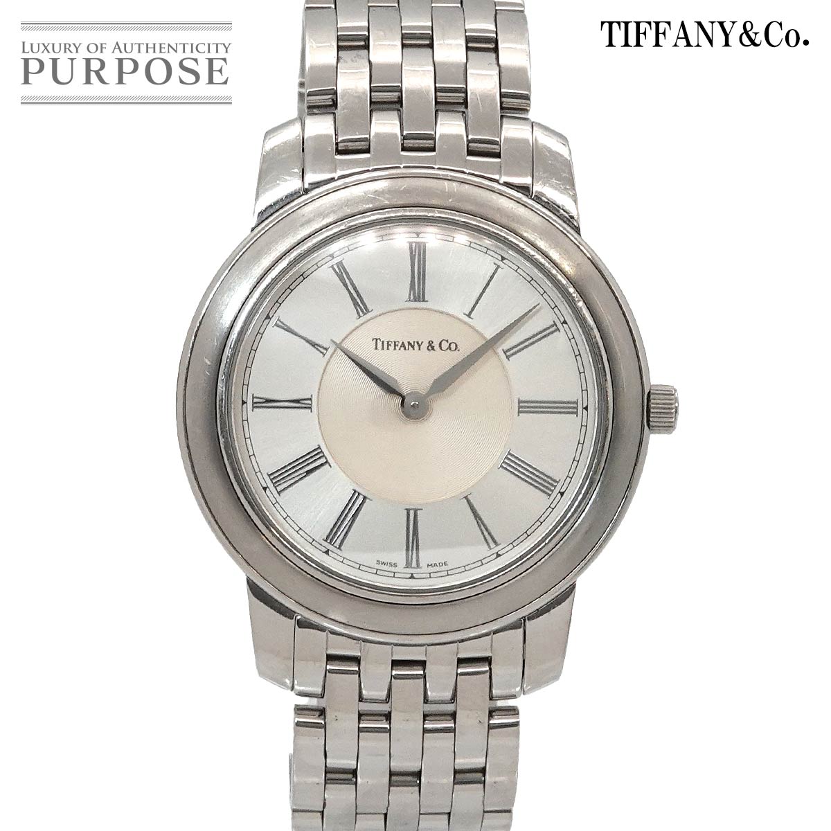 TIFFANY&Co. マークラウンド メンズ 腕時計 シルバー クォーツ ウォッチ Markround ティファニー 90326377