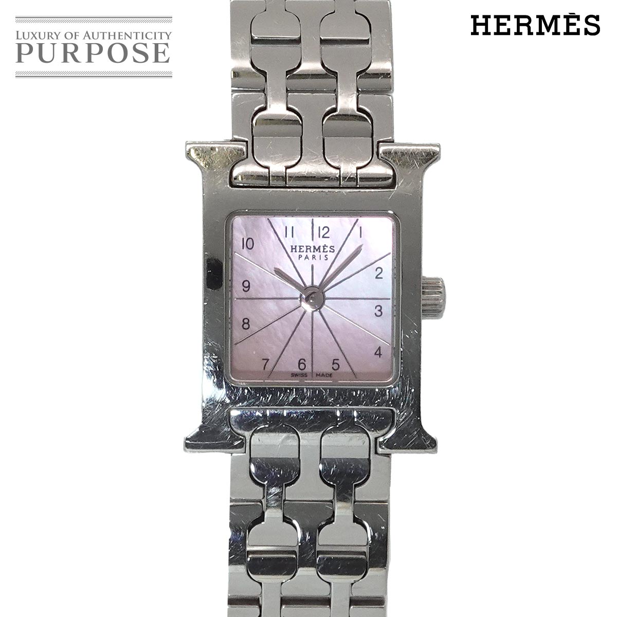 HERMES クリッパー CL4 210 ヴィンテージ レディース 腕時計 デイト