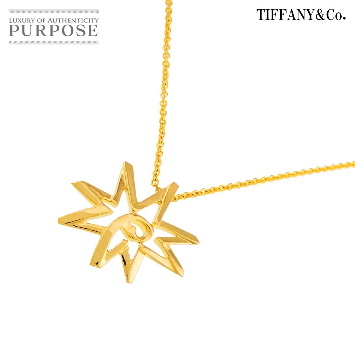 TIFFANY&Co. アップル ラージ ロング ネックレス 66cm K18 YG イエロー 