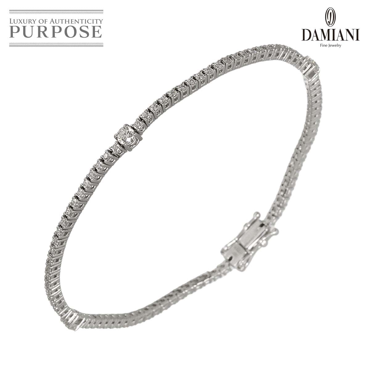 DAMIANI ノッテ ディ サン ロレンツォ ダイヤ ブレスレット 17cm K18 WG ホワイトゴールド 750 Diamond Bracelet ダミアーニ 90323569