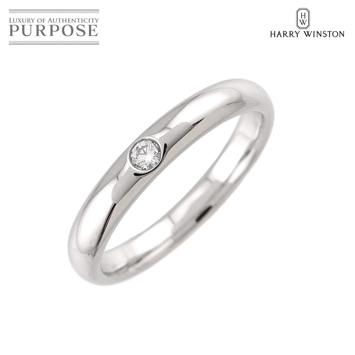 HARRY WINSTON ラウンド 13号 リング ダイヤ Pt プラチナ 指輪 Diamond Ring【証明書付き】ハリーウィンストン 90324506
