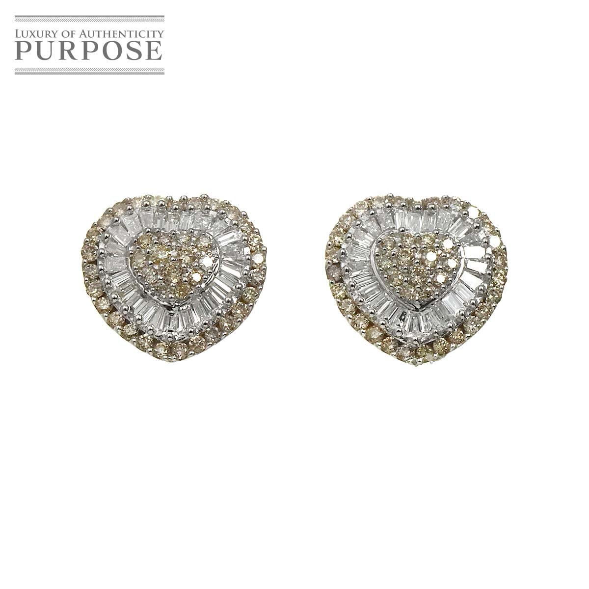 ダイヤ 0.25ct/0.25ct ピアス K18 WG ホワイトゴールド 750 Diamond Earrings Pierced 90320411