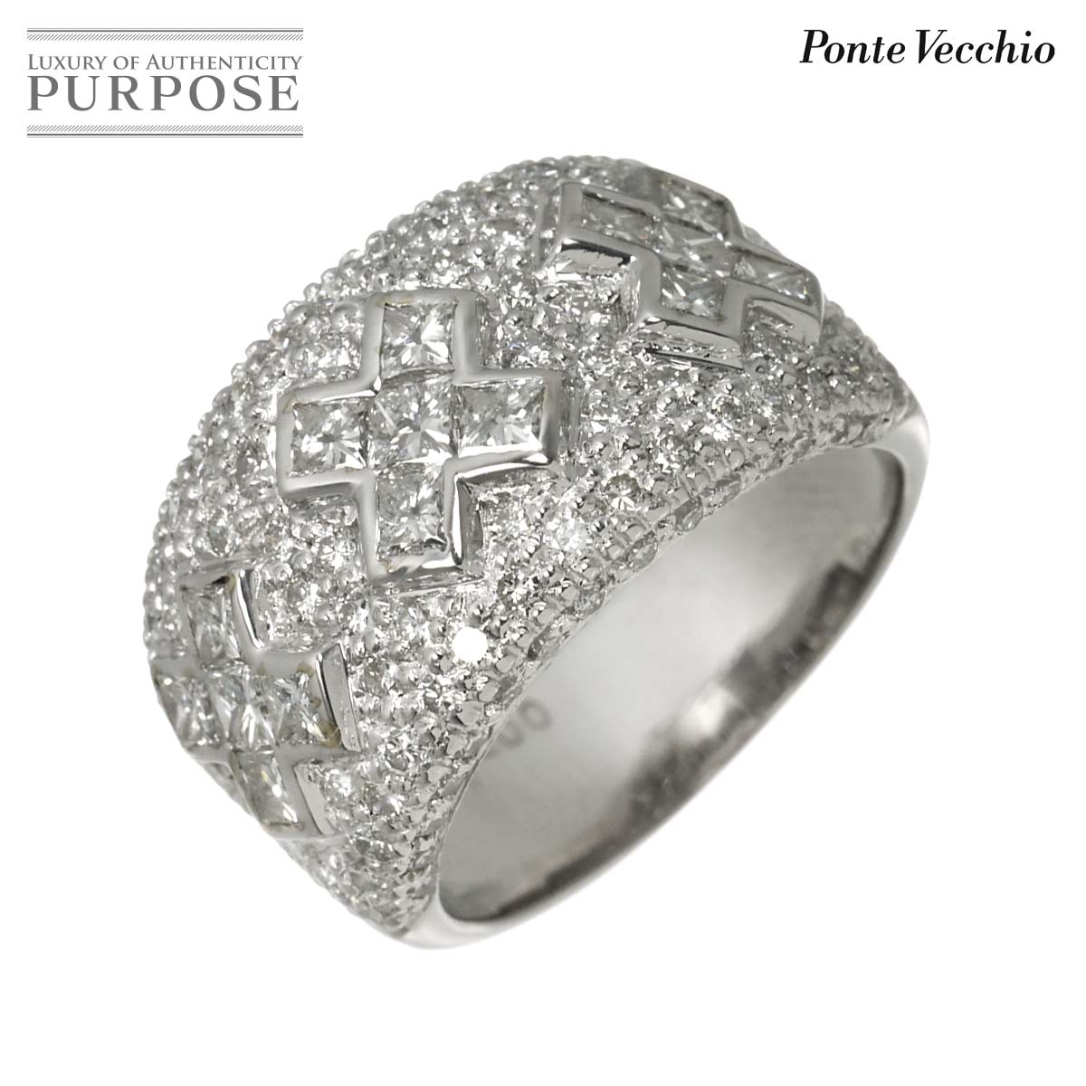 Ponte Vecchio 11号 リング ダイヤ 2.00ct K18 WG ホワイトゴールド 750 指輪 Diamond Ring ポンテヴェキオ 90318574