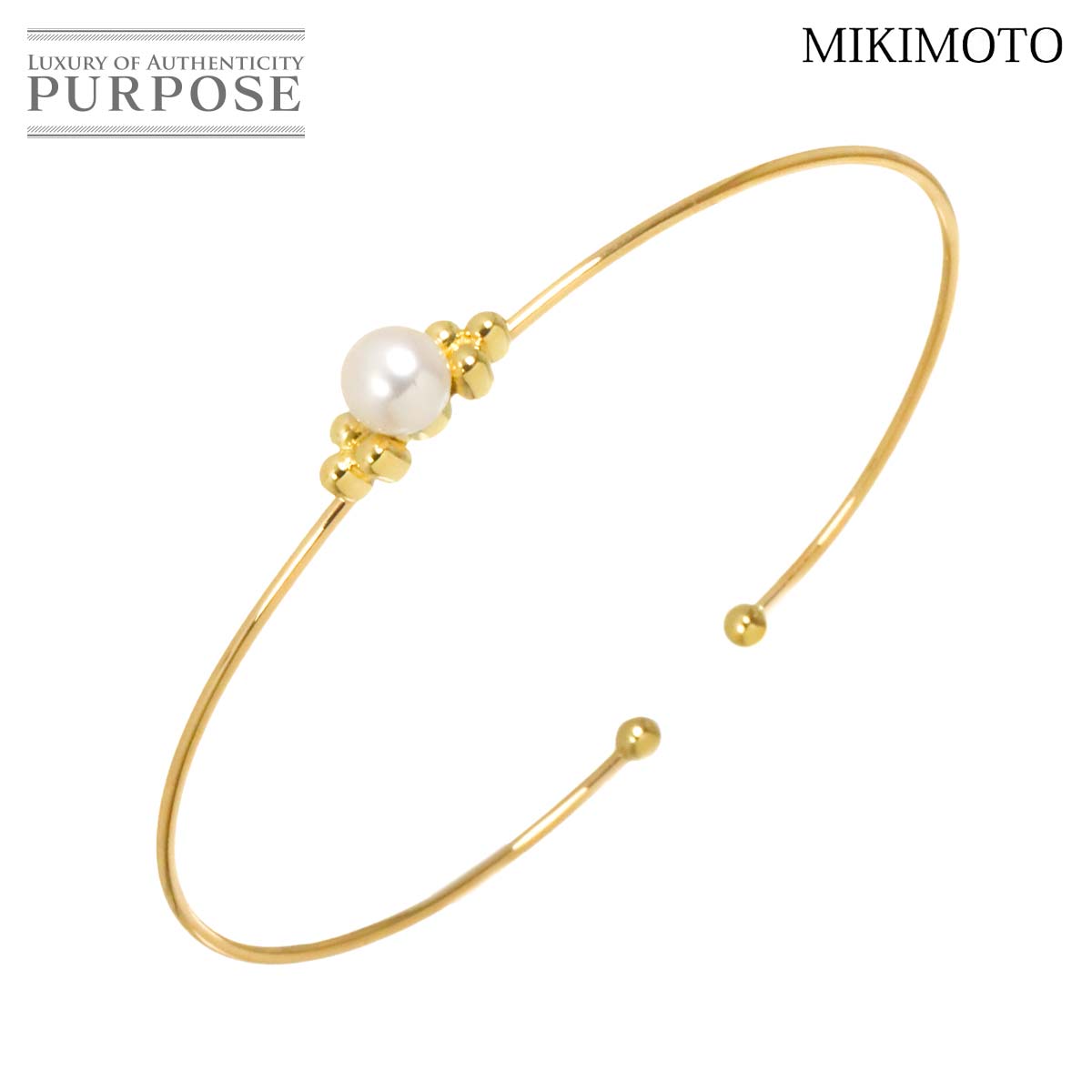 MIKIMOTO アコヤ真珠 6.3mm ブレスレット 17cm K18 YG イエローゴールド 750 パール Akoya Pearl Bracelet ミキモト 90319469