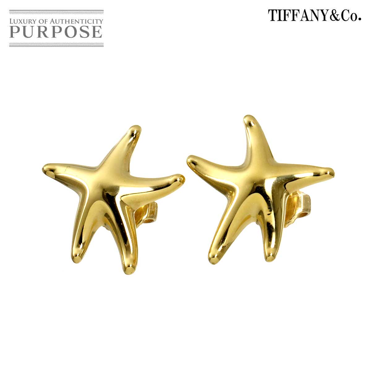TIFFANY&Co. スターフィッシュ ピアス K18 YG イエローゴールド 750 Earrings Pierced ティファニー 90319502