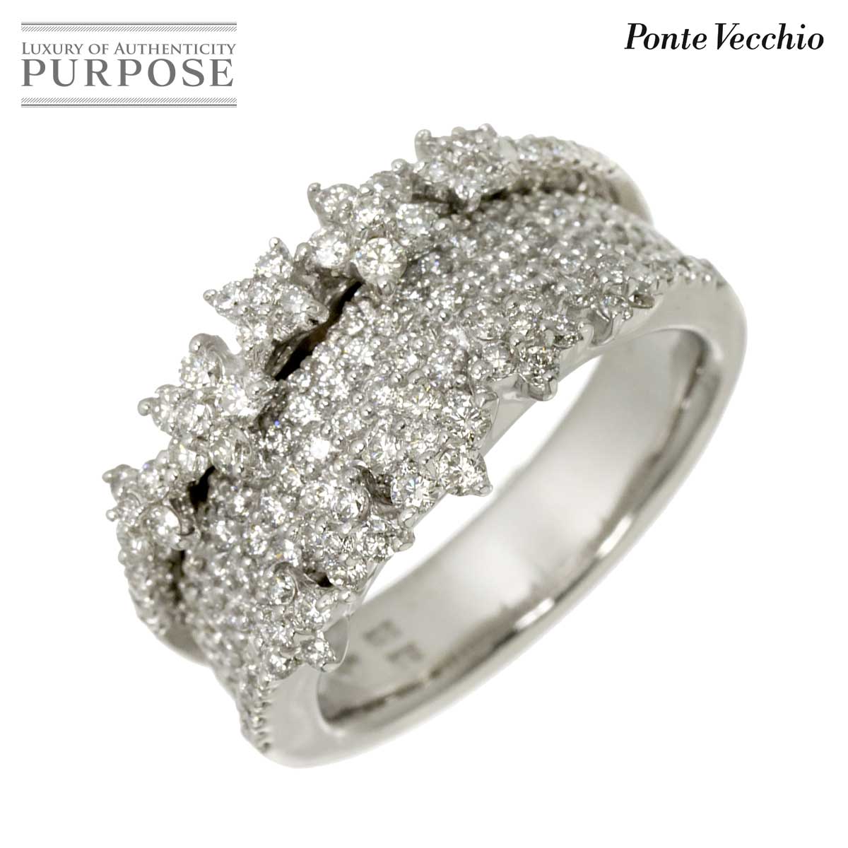 Ponte Vecchio 11号 リング ダイヤ 2.00ct K18 WG ホワイトゴールド