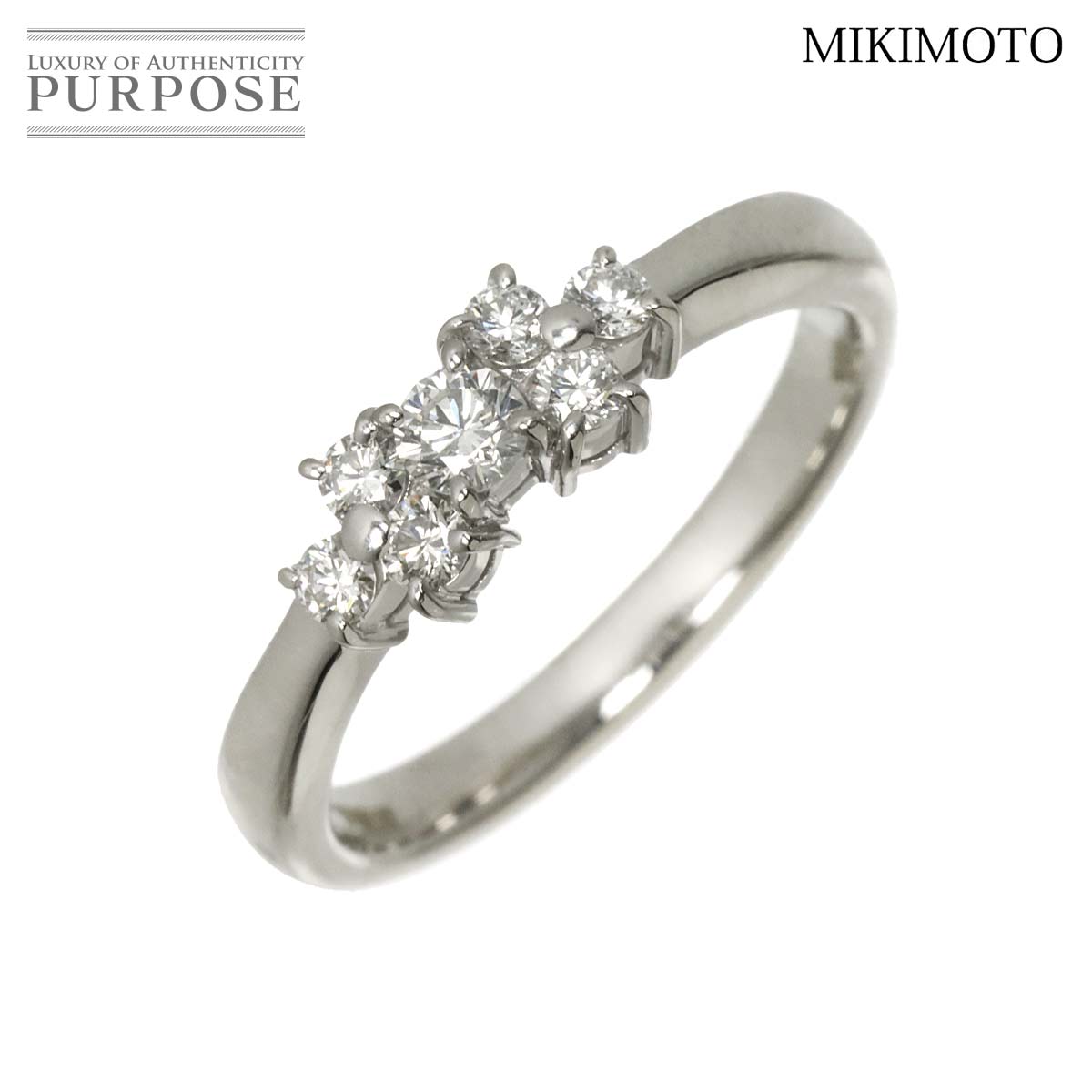 MIKIMOTO 11号 リング ダイヤ 0.26ct Pt プラチナ 指輪 Diamond Ring ミキモト 90321562