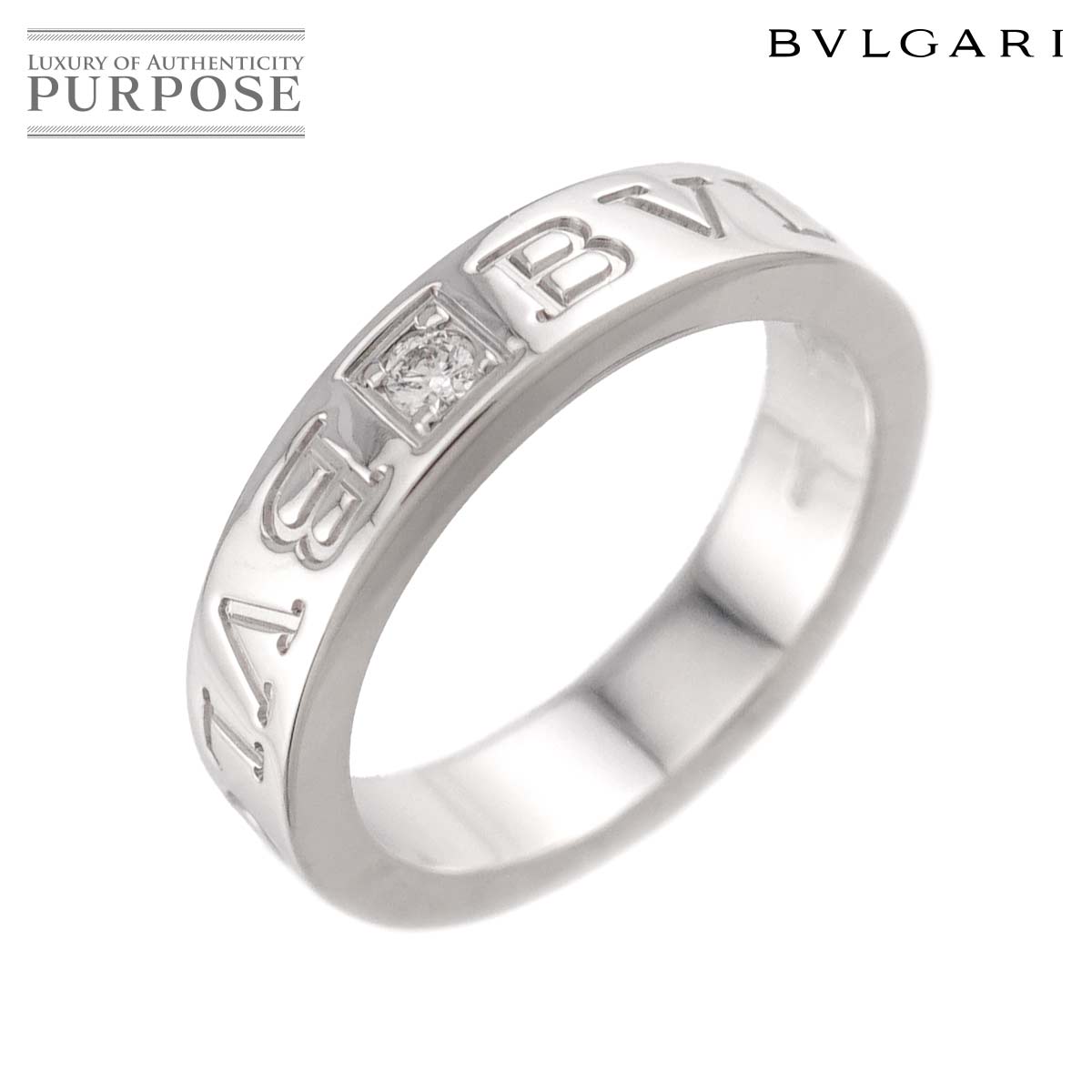 BVLGARI ビーゼロワン エッセンシャル 8号 リング ダイヤ K18 WG ホワイトゴールド 750 指輪 B-ZERO1 Element Ring ブルガリ 90324366
