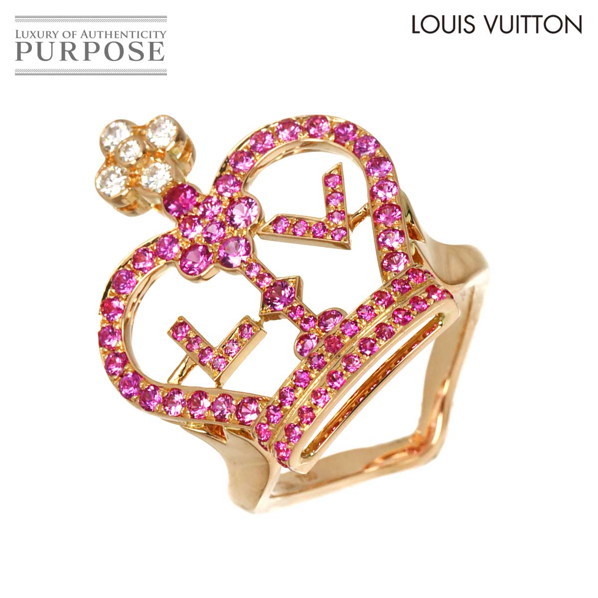 LOUIS VUITTON モノグラム イディール ダイヤ ピアス K18 WG ホワイト