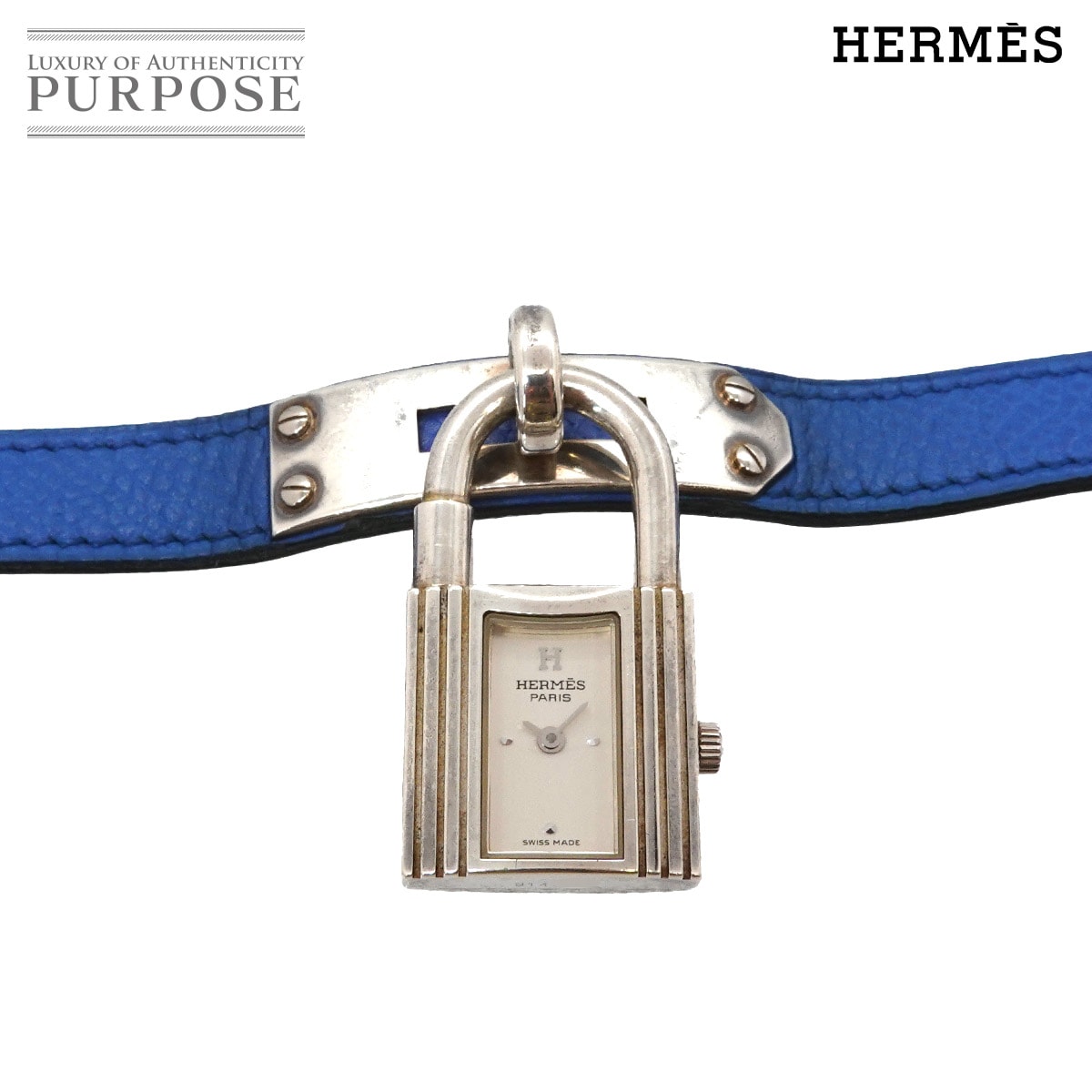 ヴィンテージHERMES☆ケリーウォッチ(ブルーベルト×シルバー) Watches,Designers,H,HERMES | 中古ジュエリー、中古ブランド品