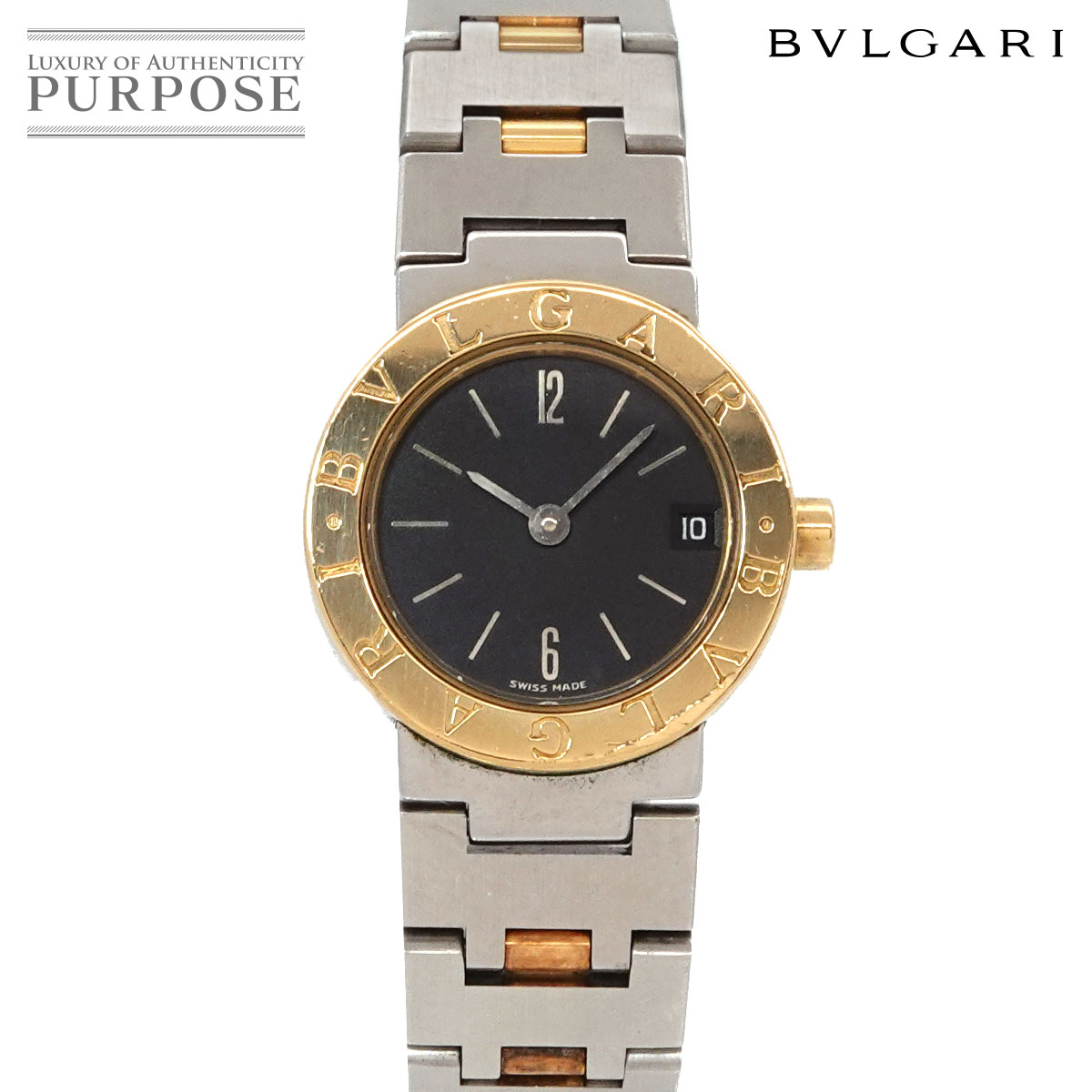 BVLGARI ブルガリブルガリ コンビ BB23SGD ヴィンテージ レディース 腕時計 デイト ブラック YG イエローゴールド クォーツ ウォッチ BVLGARIBVLGARI ブルガリ 90328998