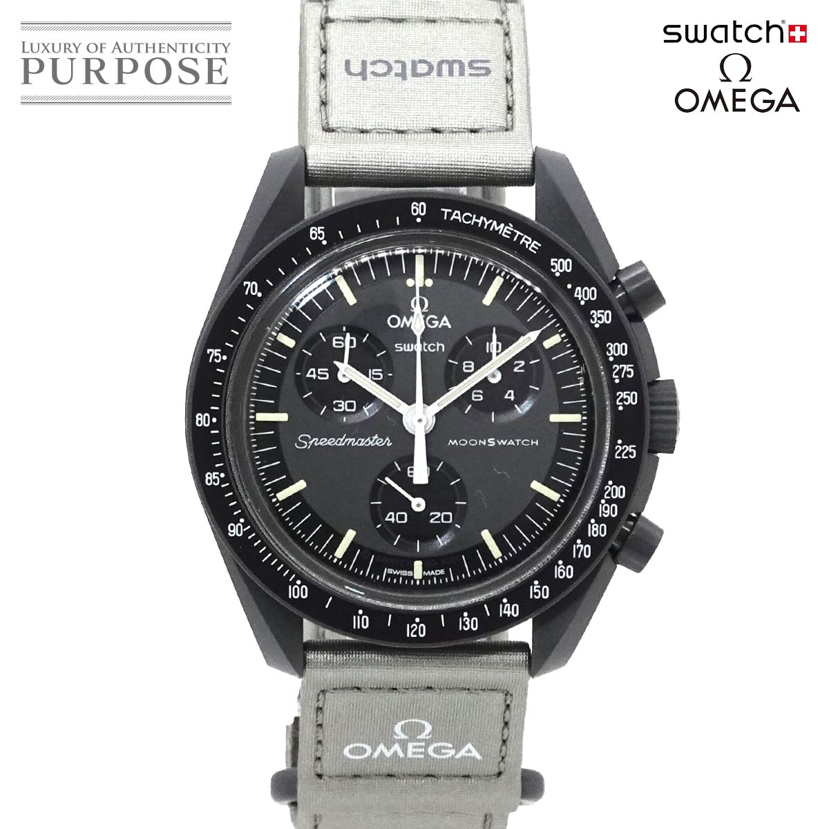 swatch OMEGA×swatch バイオセラミック ミッショントゥマーキュリー SO33A100 クロノグラフ メンズ 腕時計 グレー クォーツ Mission To Mercury スウォッチ 90329178