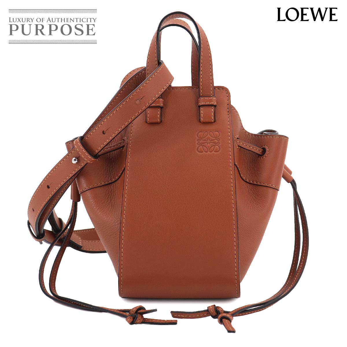 LOEWE ペブル バケットバッグ ミニ 2way ハンド ショルダー バッグ 