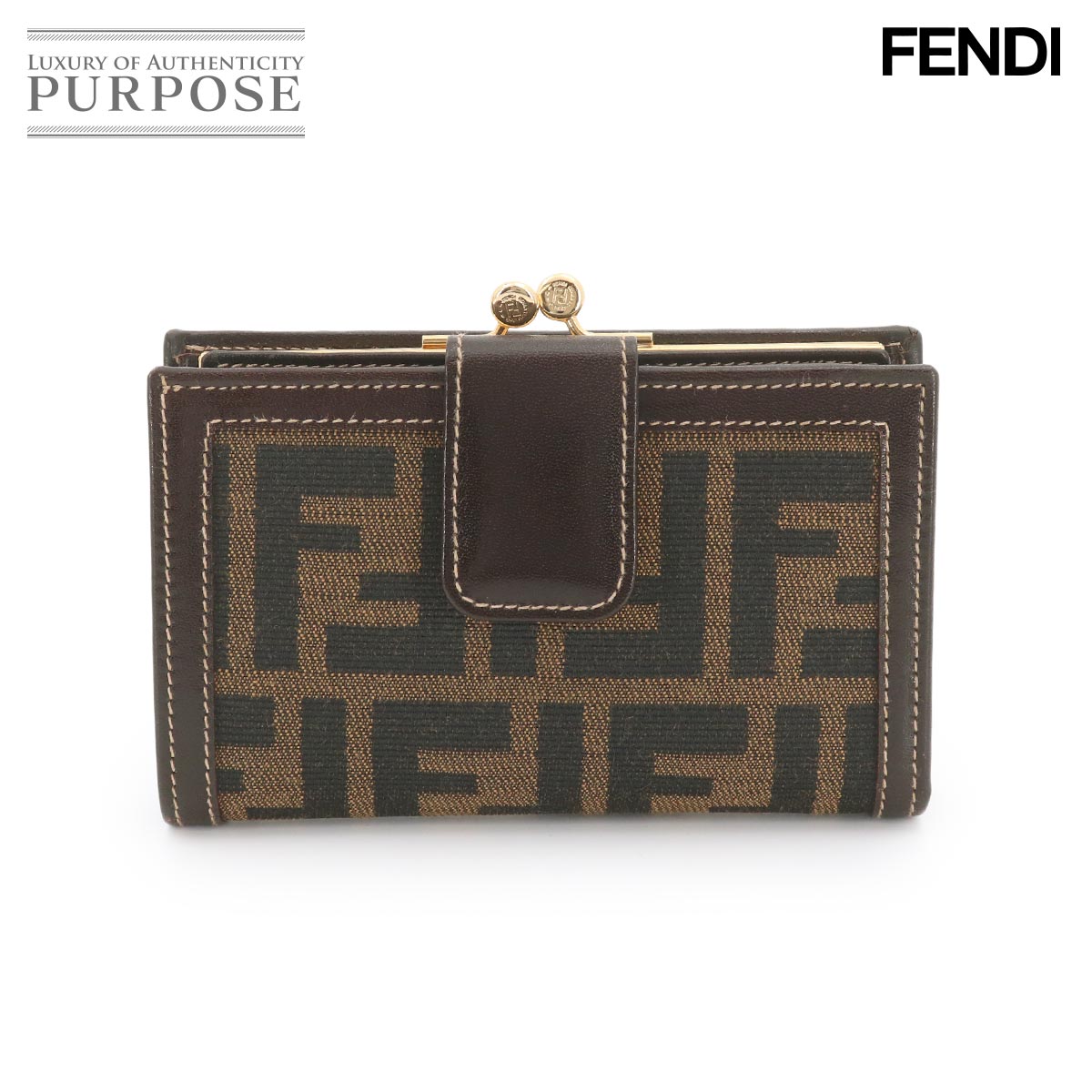 FENDI ズッカ ズッキーノ トート バッグ PVC ブラウン ブラック 8BH184
