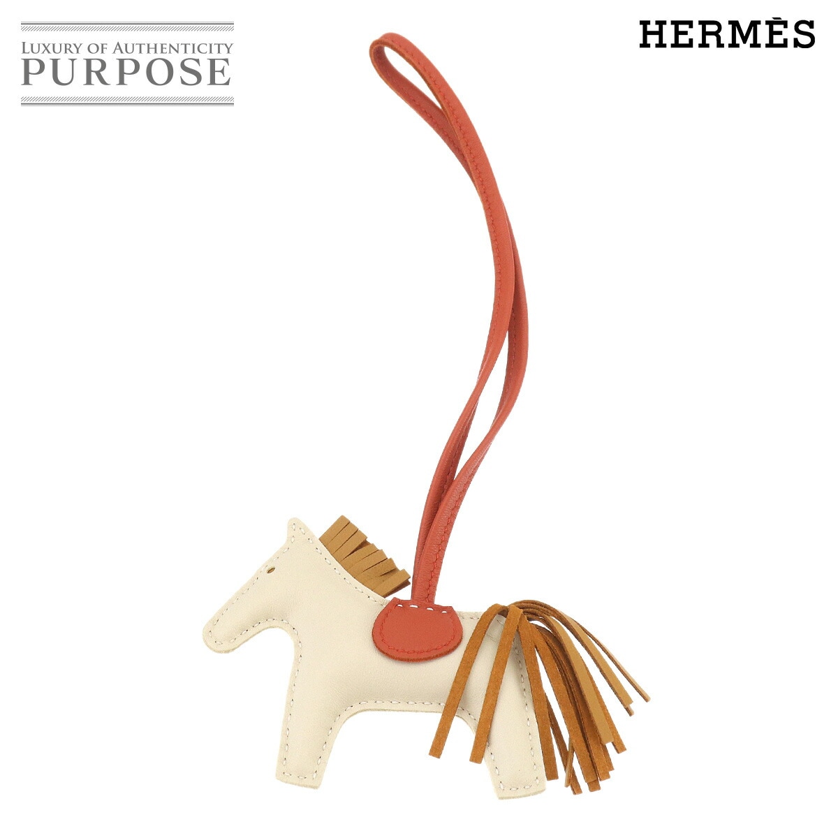 HERMES ベアン キーケース 4連 エプソン エトゥープ □R刻印 シルバー