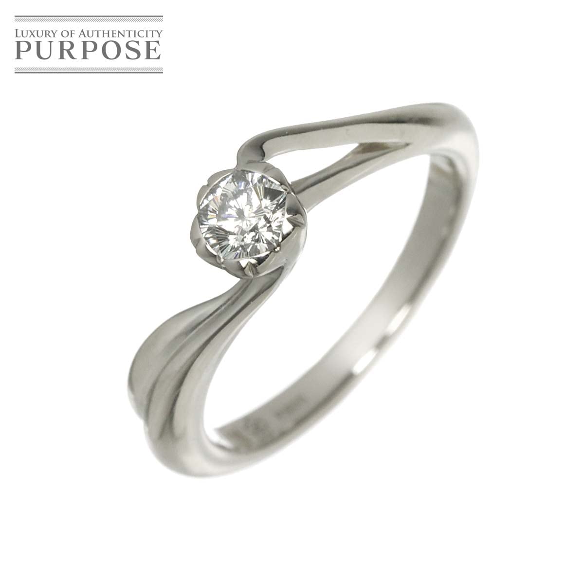 リング 7.5号 ダイヤ 0.208ct E/IF Pt プラチナ 指輪 【鑑定書付き】 Diamond Ring 90320362