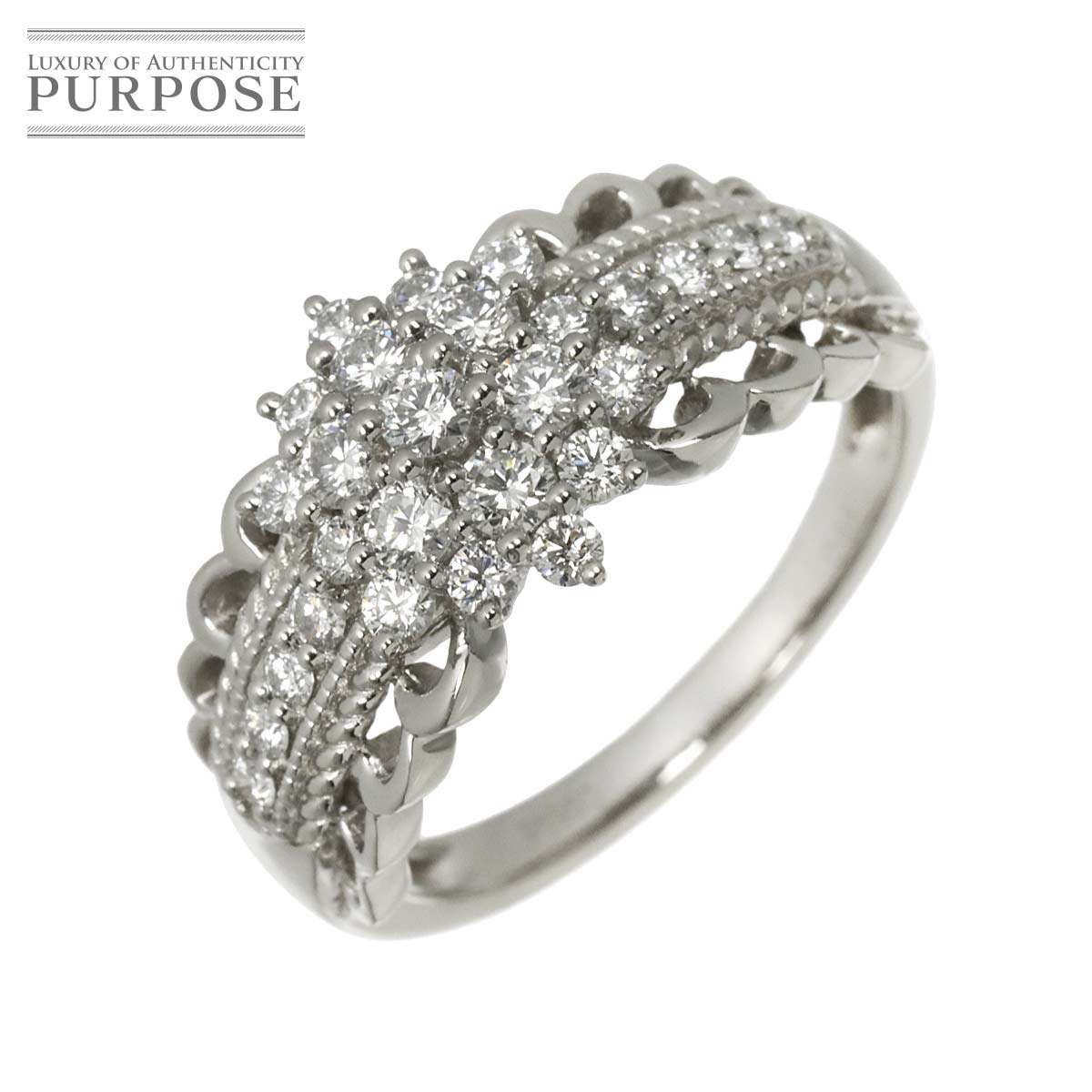 リング 12.5号 ダイヤ 0.65ct Pt プラチナ 指輪 Diamond Ring 90325105
