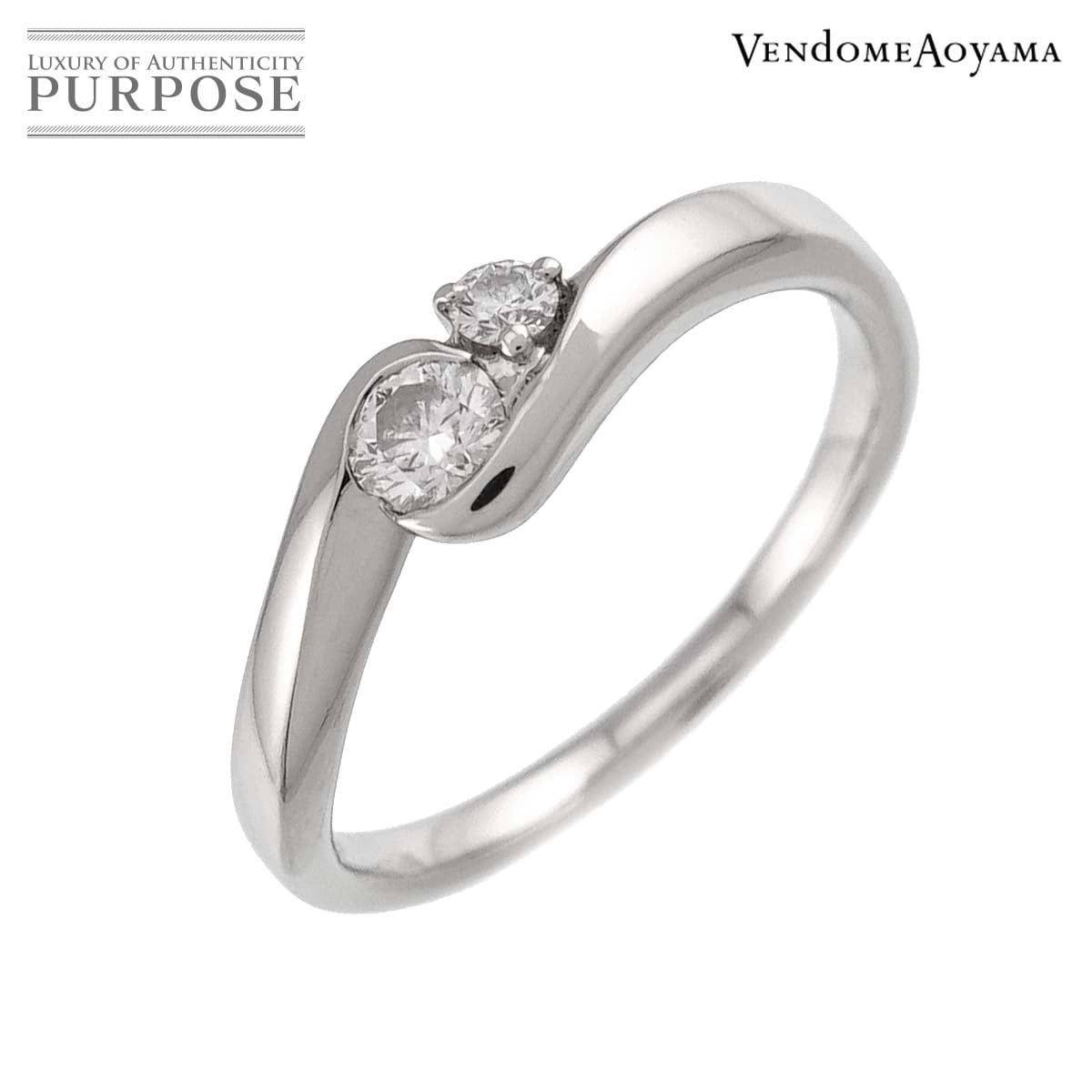 Vendome 8号 リング ダイヤ 0.14ct Pt プラチナ 指輪 Diamond Ring ヴァンドーム 90325855