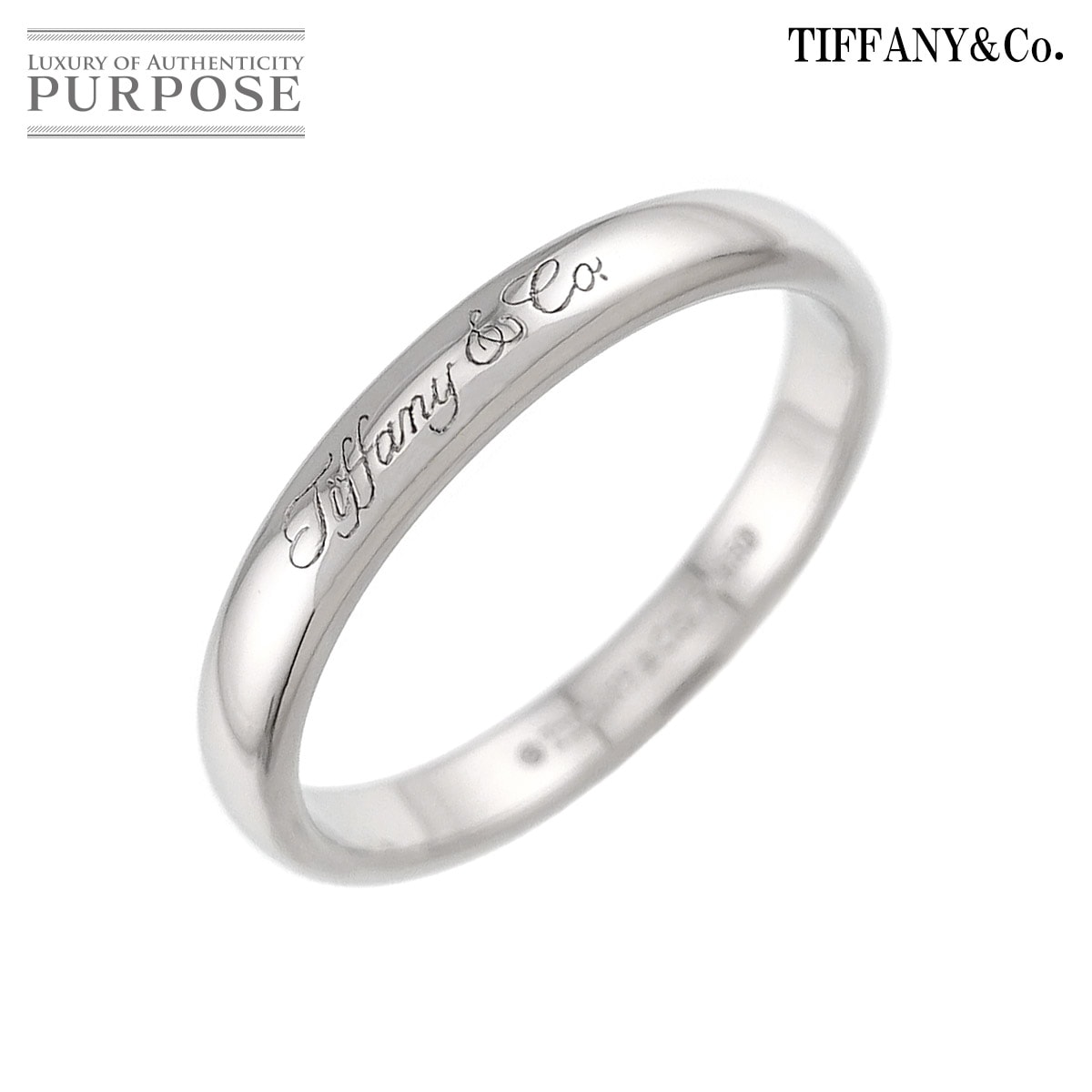 TIFFANY&Co. ルシダ ノーツ バンド 15号 リング 幅3mm Pt プラチナ 指輪 Lucida Notes Ring ティファニー 90326434