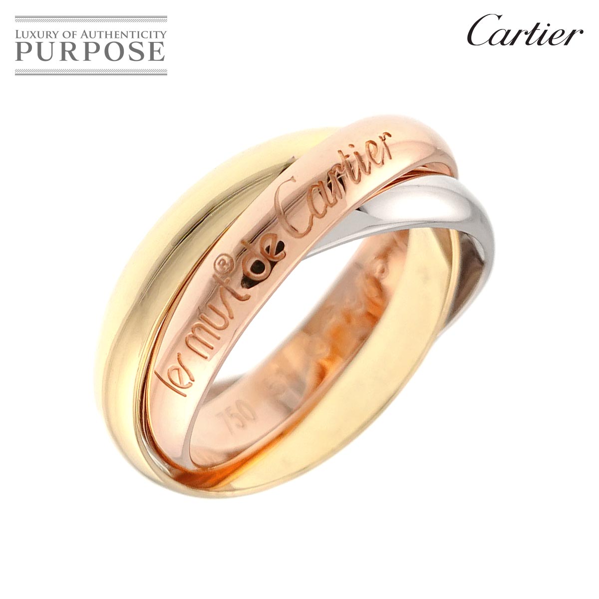 Cartier ヴァンドーム #59 リング K18 YG WG PG スリーゴールド 3 