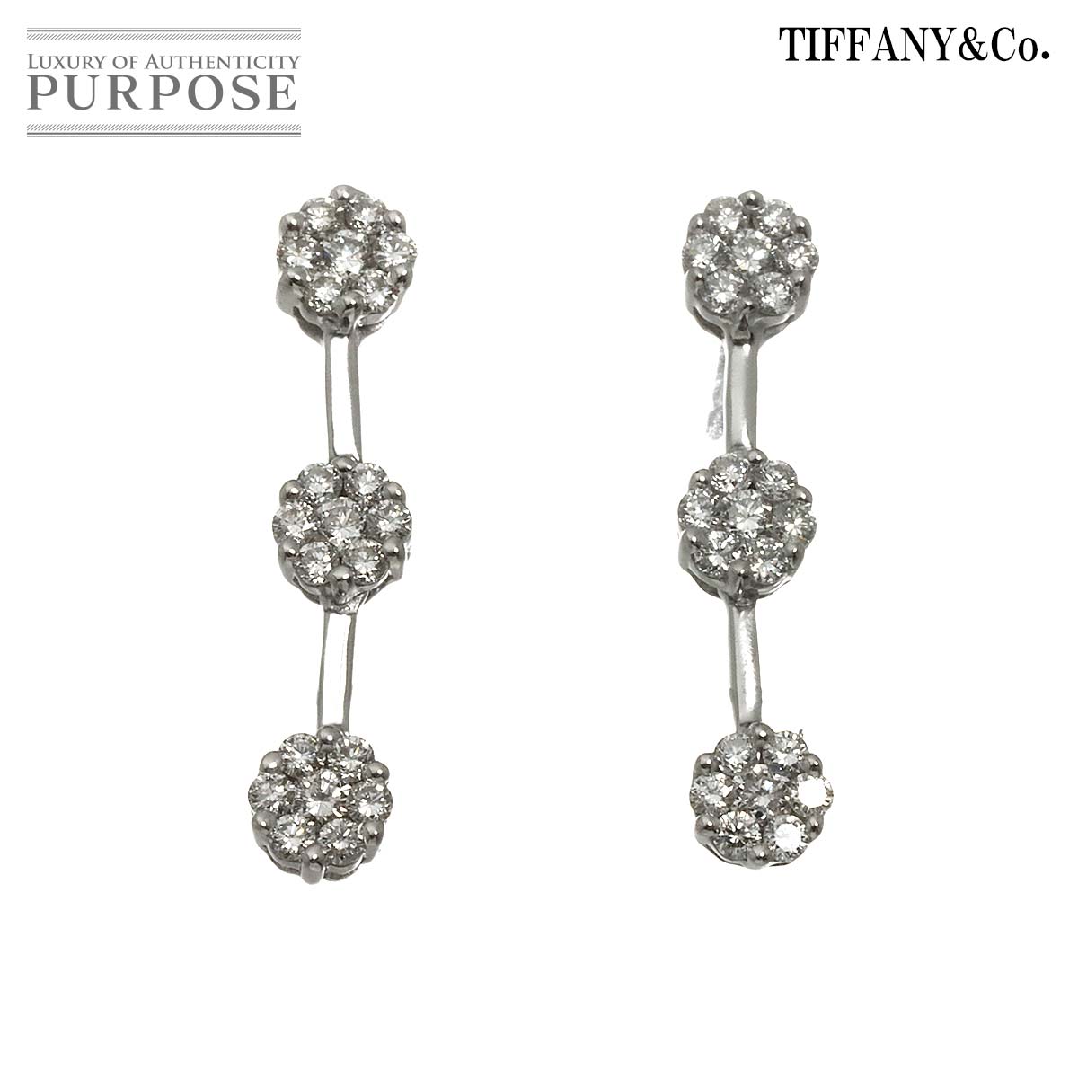 ダイヤ 0.30ct/0.30ct ピアス K18 WG ホワイトゴールド 750 Diamond Earrings Pierced 90320405