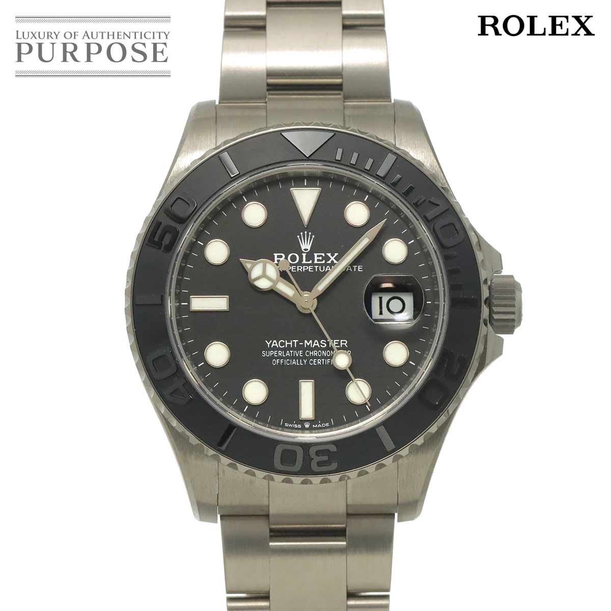 ROLEX ヨットマスター 42 チタン 226627 ランダム ルーレット メンズ 腕時計 デイト ブラック オートマ 自動巻き ウォッチ Yacht Master ロレックス 90323450
