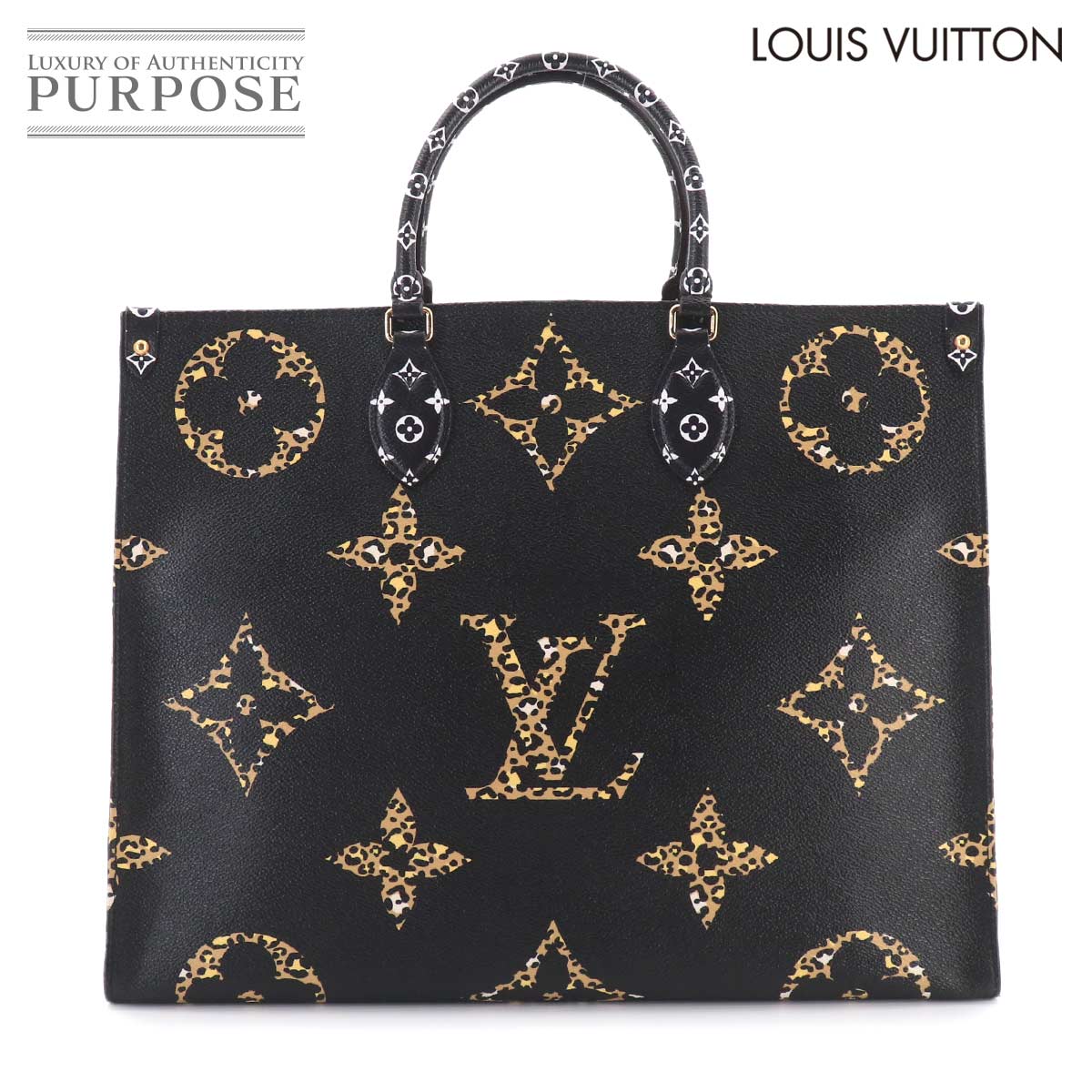 LOUIS VUITTON モノグラム ジャングル オンザゴー GM 2way トート ショルダー バッグ ノワール M44674 Onthego GM ルイ ヴィトン 90324570