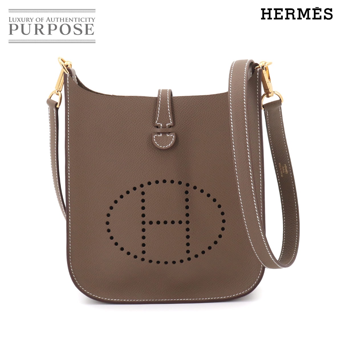 HERMES ヴィクトリア 35 ハンド バッグ トリヨンクレマンス シエル □M