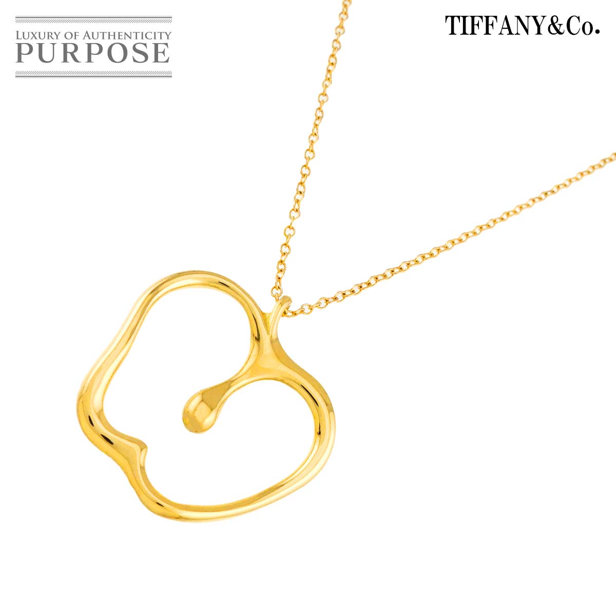TIFFANY&Co. アップル ラージ ロング ネックレス 66cm K18 YG イエローゴールド 750 リンゴ  Apple motif Necklaceティファニー 90320894