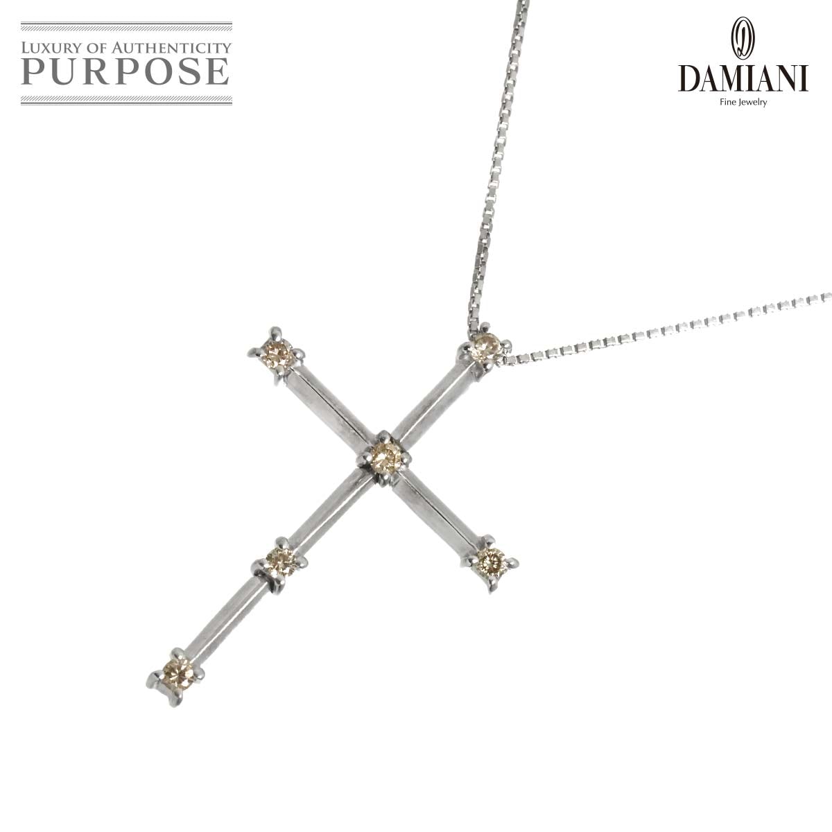 DAMIANI ミモザ ダイヤ ネックレス 42cm K18 WG ホワイトゴールド 750