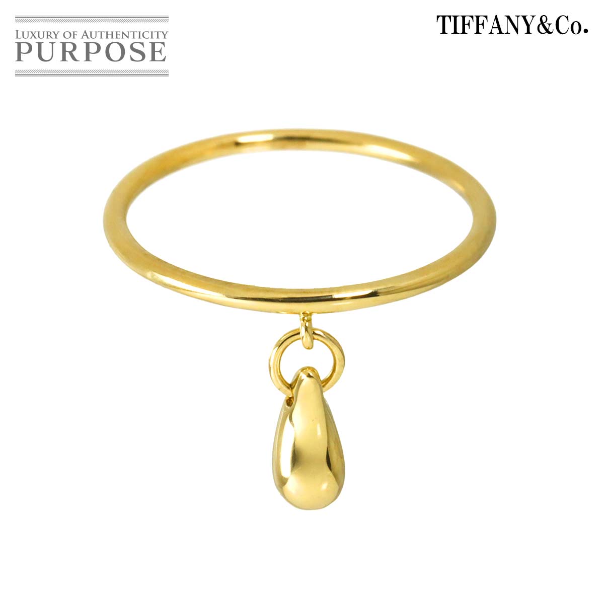TIFFANY&Co. ティアドロップ 11号 リング K18 YG イエローゴールド 750 指輪 Ring ティファニー 90320604