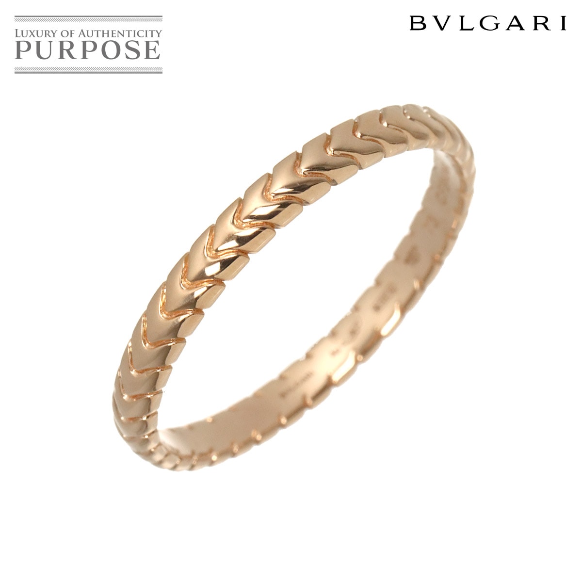 BVLGARI スピガ #73 リング K18 PG ピンクゴールド 750 指輪 SPIGA Ring ブルガリ 90325590