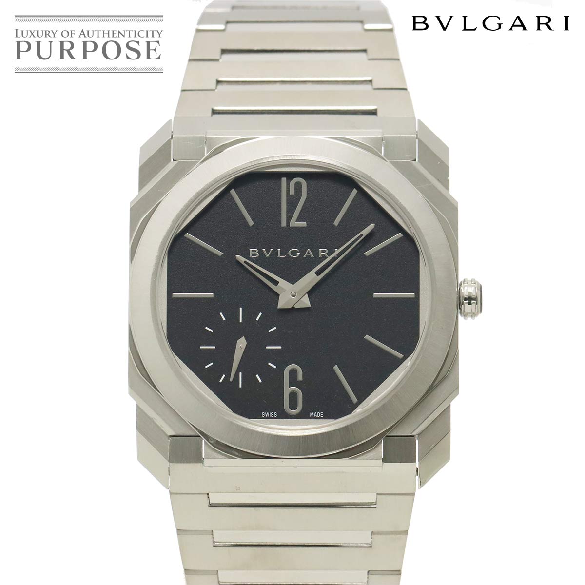 BVLGARI オクト フィニッシモ BGO40SXT メンズ 腕時計 ブラック オートマ 自動巻き ウォッチ Octo ブルガリ 90319109